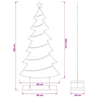vidaXL Metal Christmas Tree with Stand KUOPIO 180 cm Steel Gold