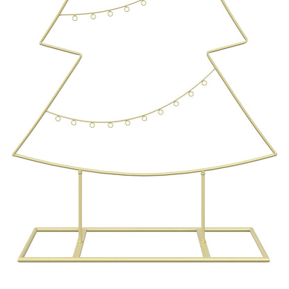 vidaXL Metal Christmas Tree with Stand KUOPIO 210 cm Steel Gold