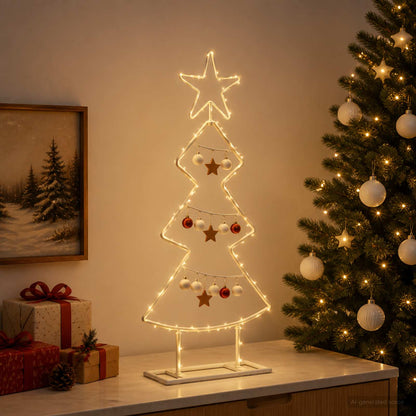 vidaXL Metal Christmas Tree with Stand KUOPIO 60 cm Steel White