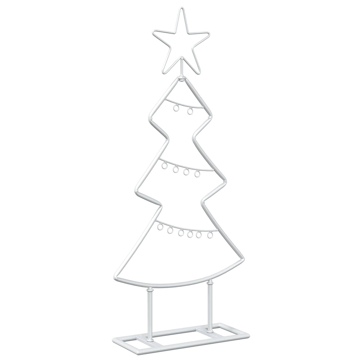 vidaXL Metal Christmas Tree with Stand KUOPIO 60 cm Steel White