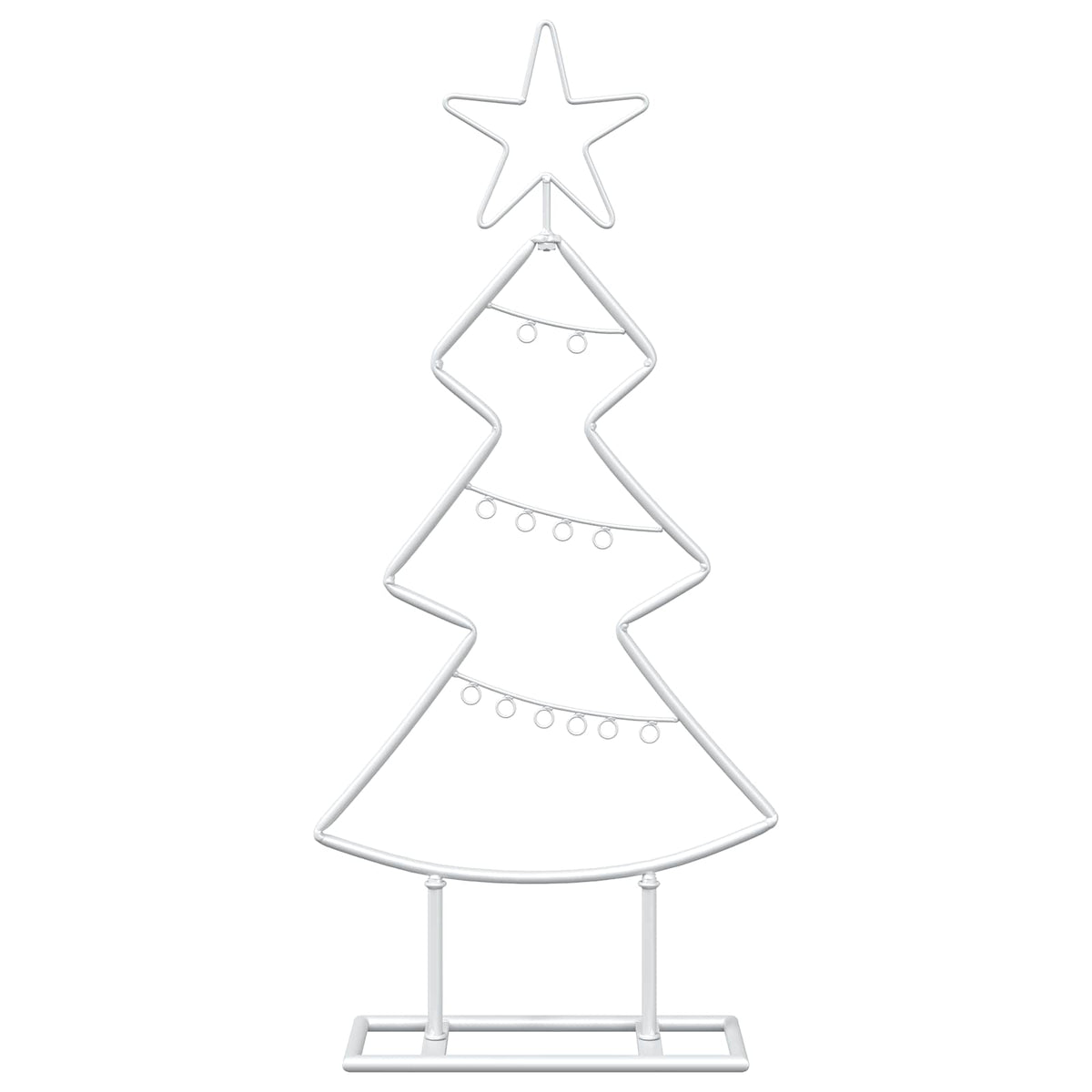 vidaXL Metal Christmas Tree with Stand KUOPIO 60 cm Steel White
