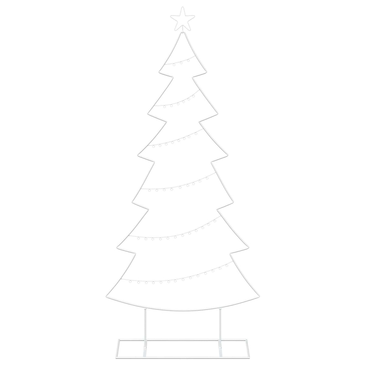 vidaXL Metal Christmas Tree with Stand KUOPIO 180 cm Steel White