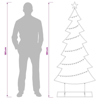 vidaXL Metal Christmas Tree with Stand KUOPIO 180 cm Steel White