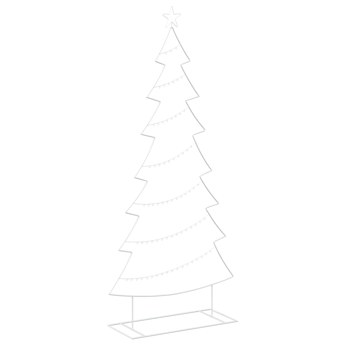 vidaXL Metal Christmas Tree with Stand KUOPIO 210 cm Steel White