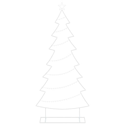 vidaXL Metal Christmas Tree with Stand KUOPIO 210 cm Steel White