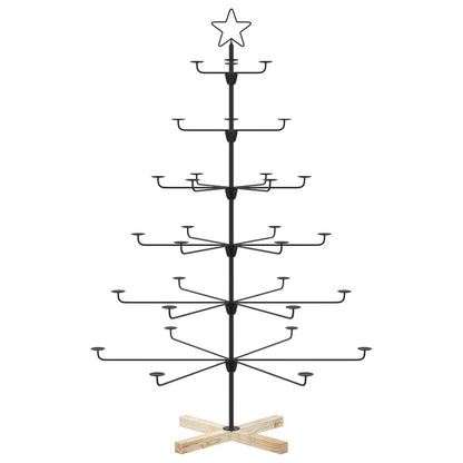 vidaXL Metal Christmas Tree with Holder KUOPIO 150 cm Steel Black