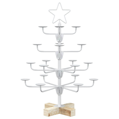 vidaXL Metal Christmas Tree with Holder KUOPIO 60 cm Steel White
