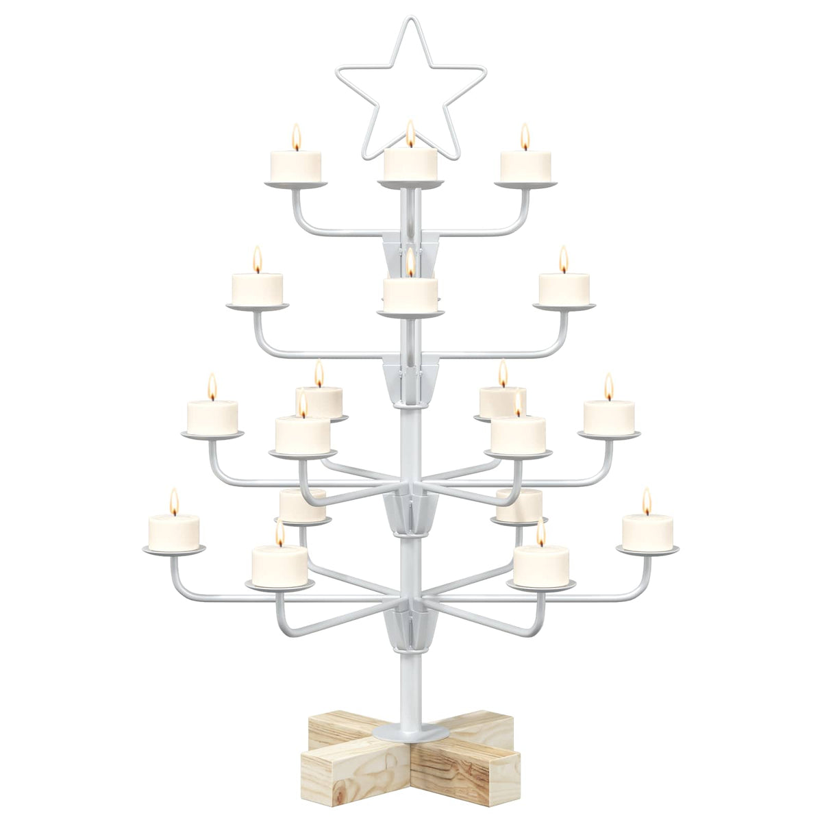 vidaXL Metal Christmas Tree with Holder KUOPIO 60 cm Steel White