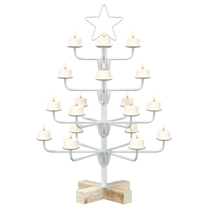 vidaXL Metal Christmas Tree with Holder KUOPIO 60 cm Steel White