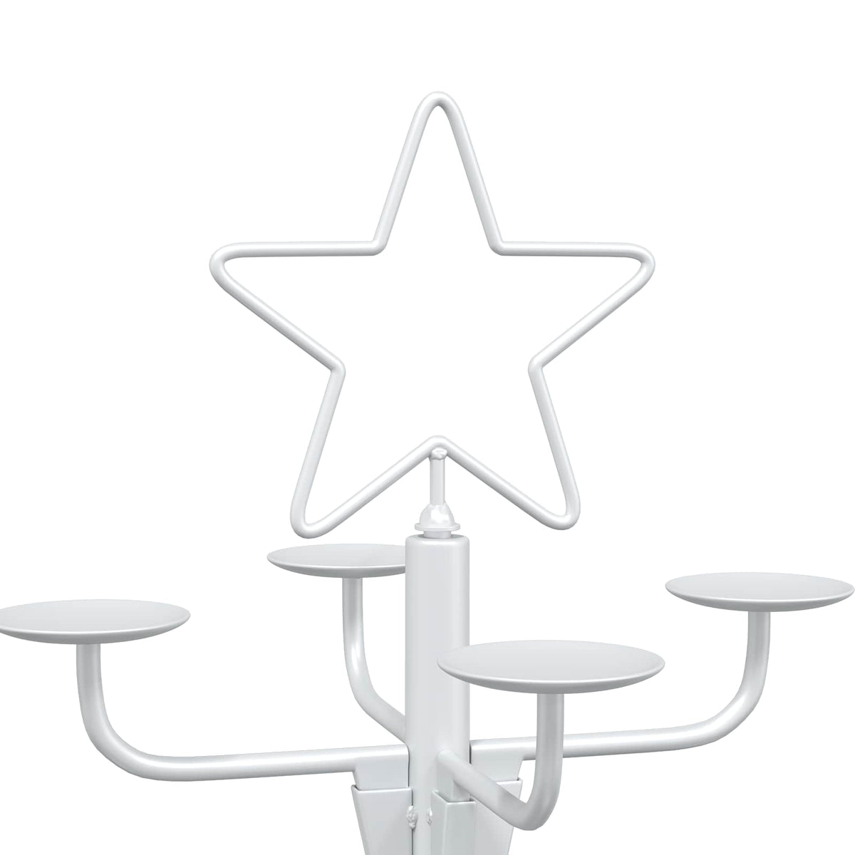 vidaXL Metal Christmas Tree with Holder KUOPIO 125 cm Steel White