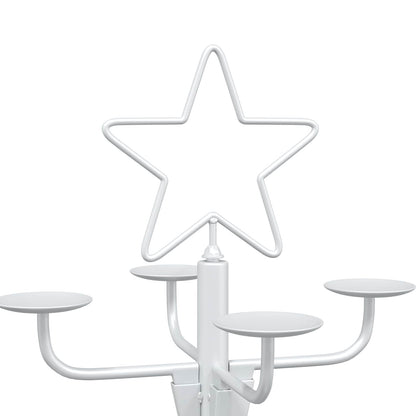 vidaXL Metal Christmas Tree with Holder KUOPIO 125 cm Steel White