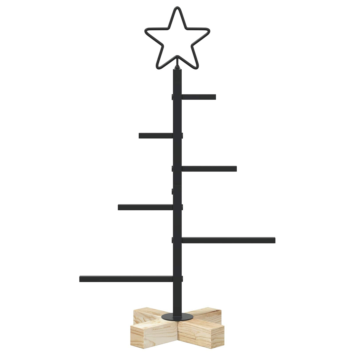 vidaXL Metal Christmas Tree KUOPIO 60 cm Steel Black
