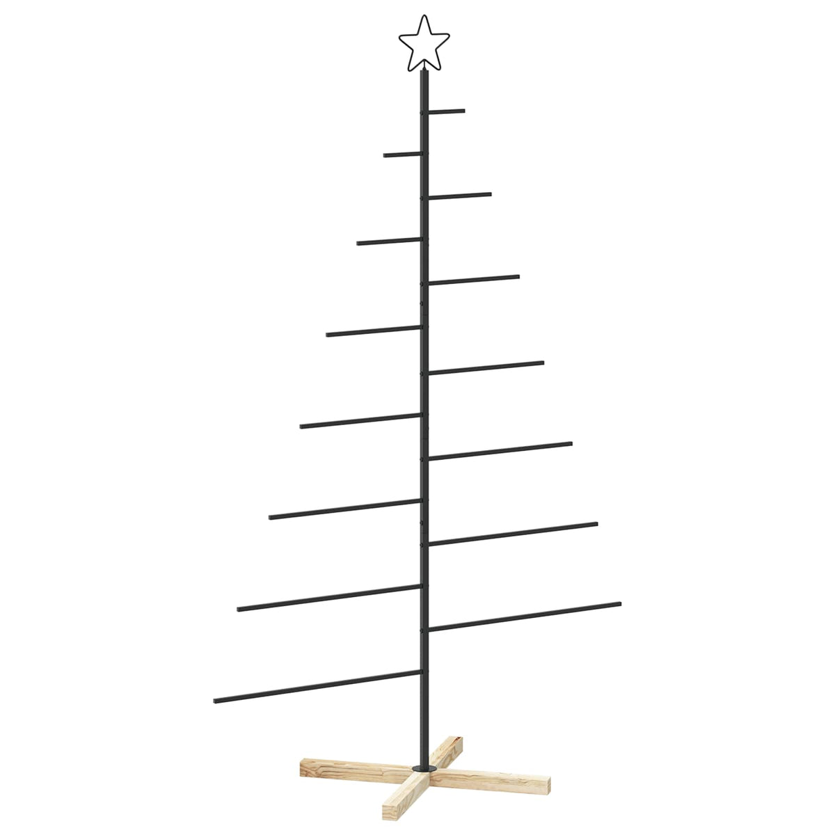 vidaXL Metal Christmas Tree with Stand KUOPIO 180 cm Steel Black