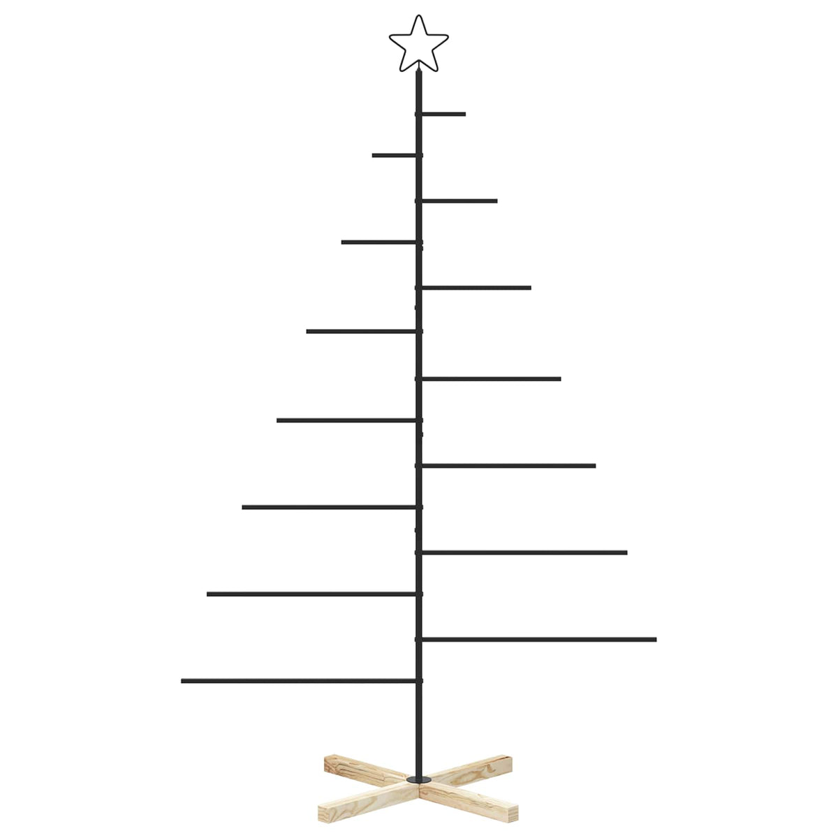 vidaXL Metal Christmas Tree with Stand KUOPIO 180 cm Steel Black