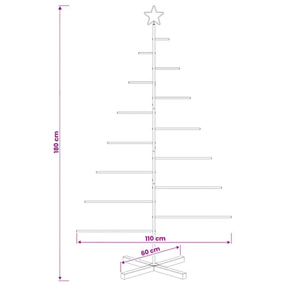 vidaXL Metal Christmas Tree with Stand KUOPIO 180 cm Steel Black