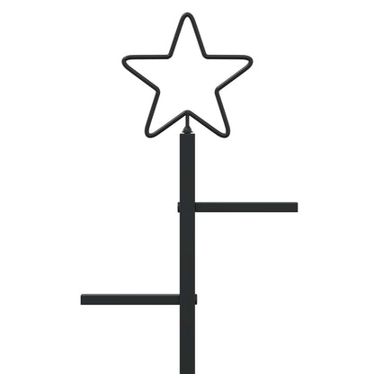 vidaXL Metal Christmas Tree with Stand KUOPIO 210 cm Steel Black