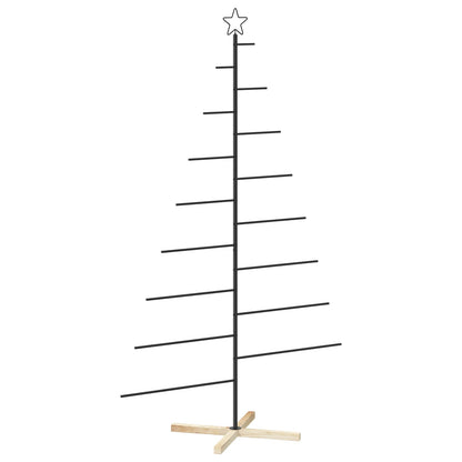 vidaXL Metal Christmas Tree with Stand KUOPIO 210 cm Steel Black