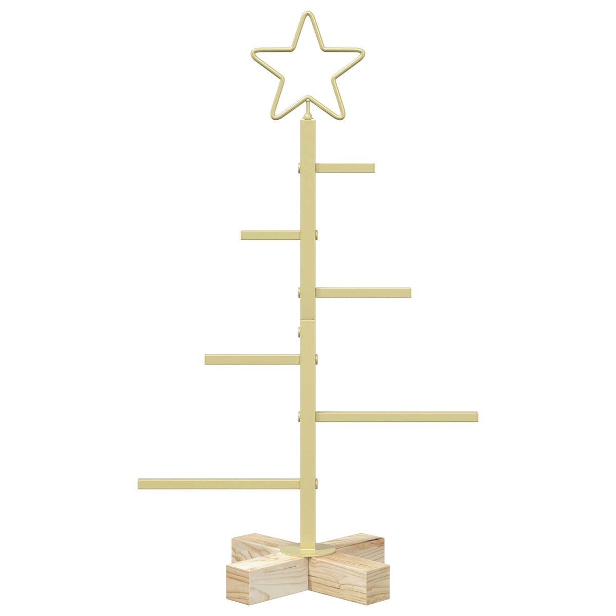 vidaXL Metal Christmas Tree KUOPIO 60 cm Steel Gold