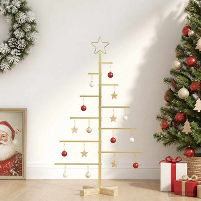 vidaXL Metal Christmas Tree KUOPIO 90 cm Steel Gold