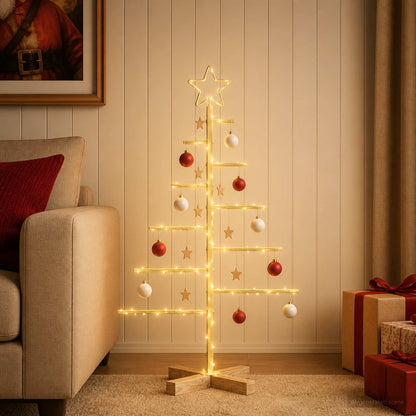 vidaXL Metal Christmas Tree KUOPIO 90 cm Steel Gold