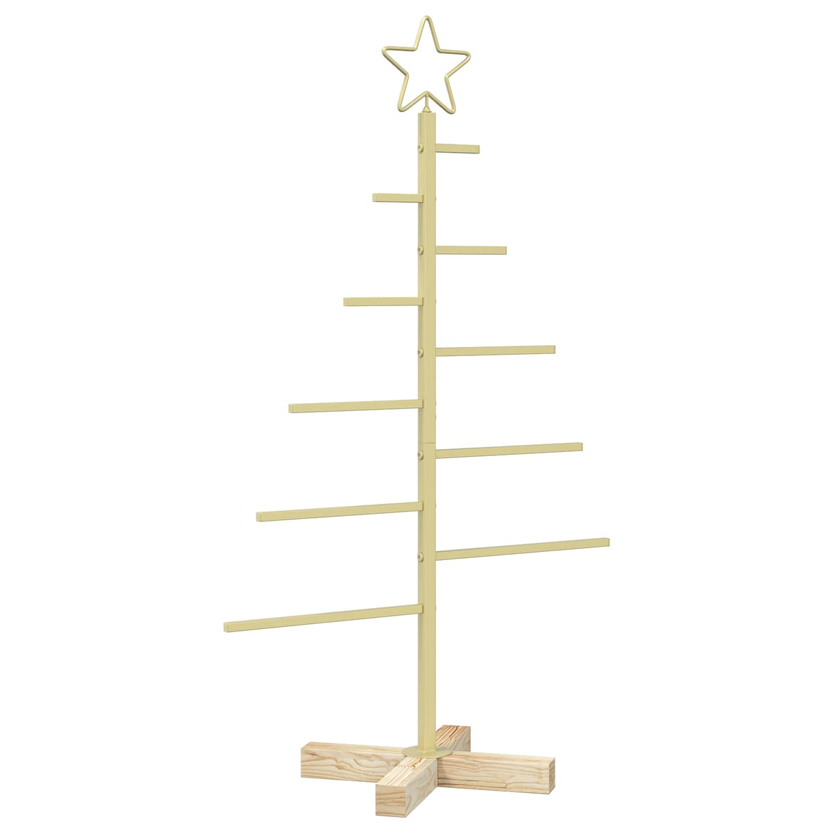 vidaXL Metal Christmas Tree KUOPIO 90 cm Steel Gold