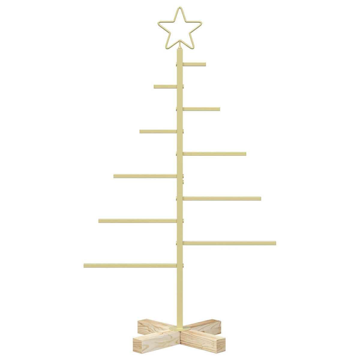 vidaXL Metal Christmas Tree KUOPIO 90 cm Steel Gold