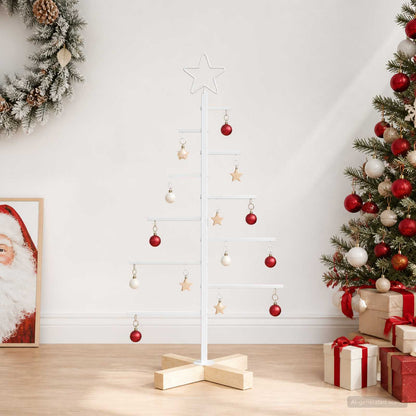 vidaXL Metal Christmas Tree KUOPIO 90 cm Steel White