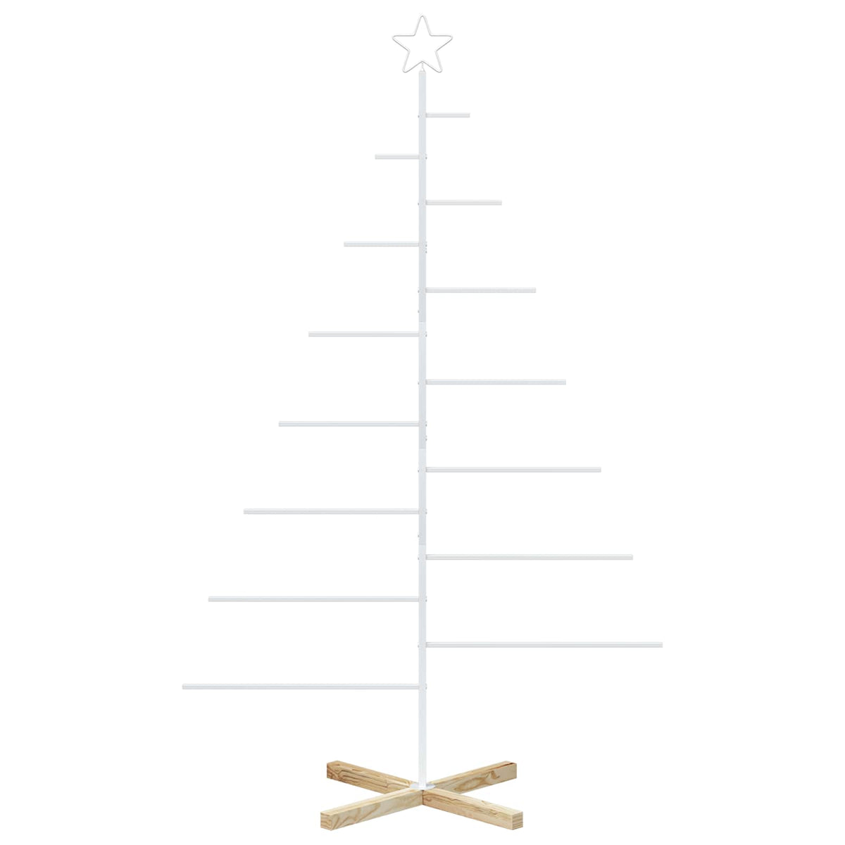 vidaXL Metal Christmas Tree with Stand KUOPIO 180 cm Steel White