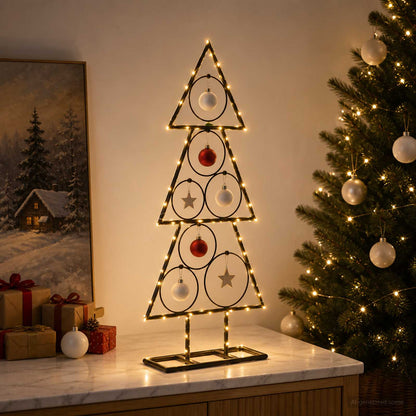 vidaXL Metal Christmas Tree KUOPIO 60 cm Steel Black