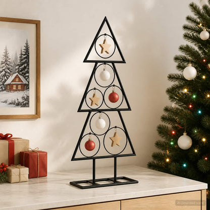 vidaXL Metal Christmas Tree KUOPIO 60 cm Steel Black