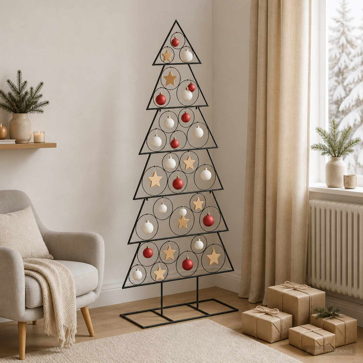 vidaXL Metal Christmas Tree with Classic Stand KUOPIO 180 cm Steel