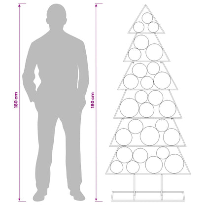 vidaXL Metal Christmas Tree with Classic Stand KUOPIO 180 cm Steel