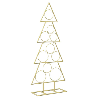 vidaXL Metal Christmas Tree KUOPIO 90 cm Steel Gold