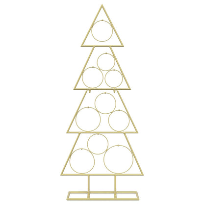 vidaXL Metal Christmas Tree KUOPIO 90 cm Steel Gold