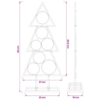 vidaXL Metal Christmas Tree KUOPIO 60 cm Steel White