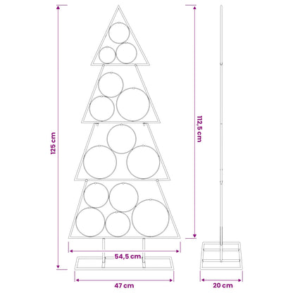vidaXL Metal Christmas Tree KUOPIO 125 cm Steel White