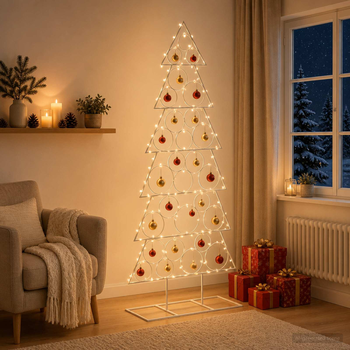 vidaXL Metal Christmas Tree with Classic Stand KUOPIO 180 cm Steel