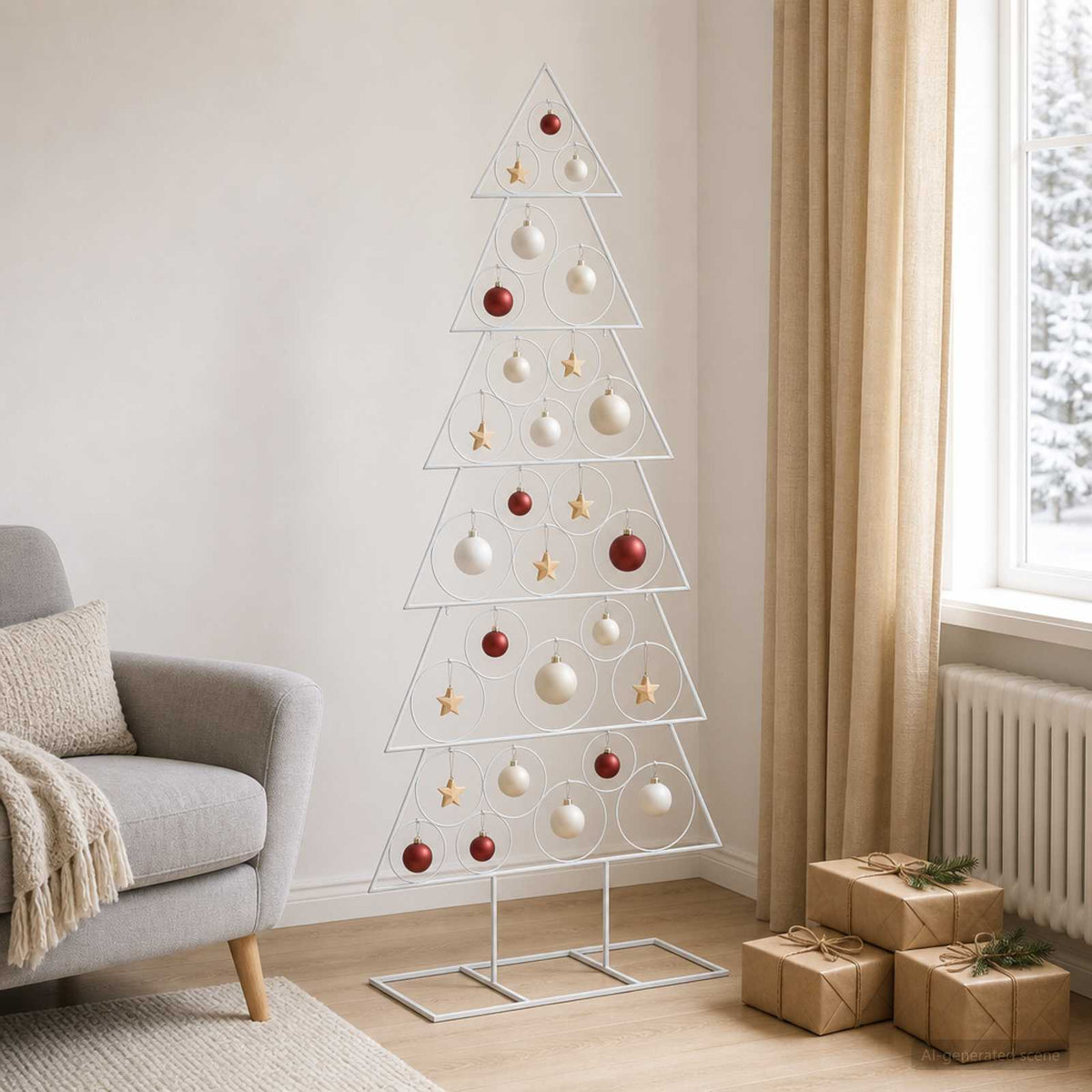 vidaXL Metal Christmas Tree with Classic Stand KUOPIO 180 cm Steel