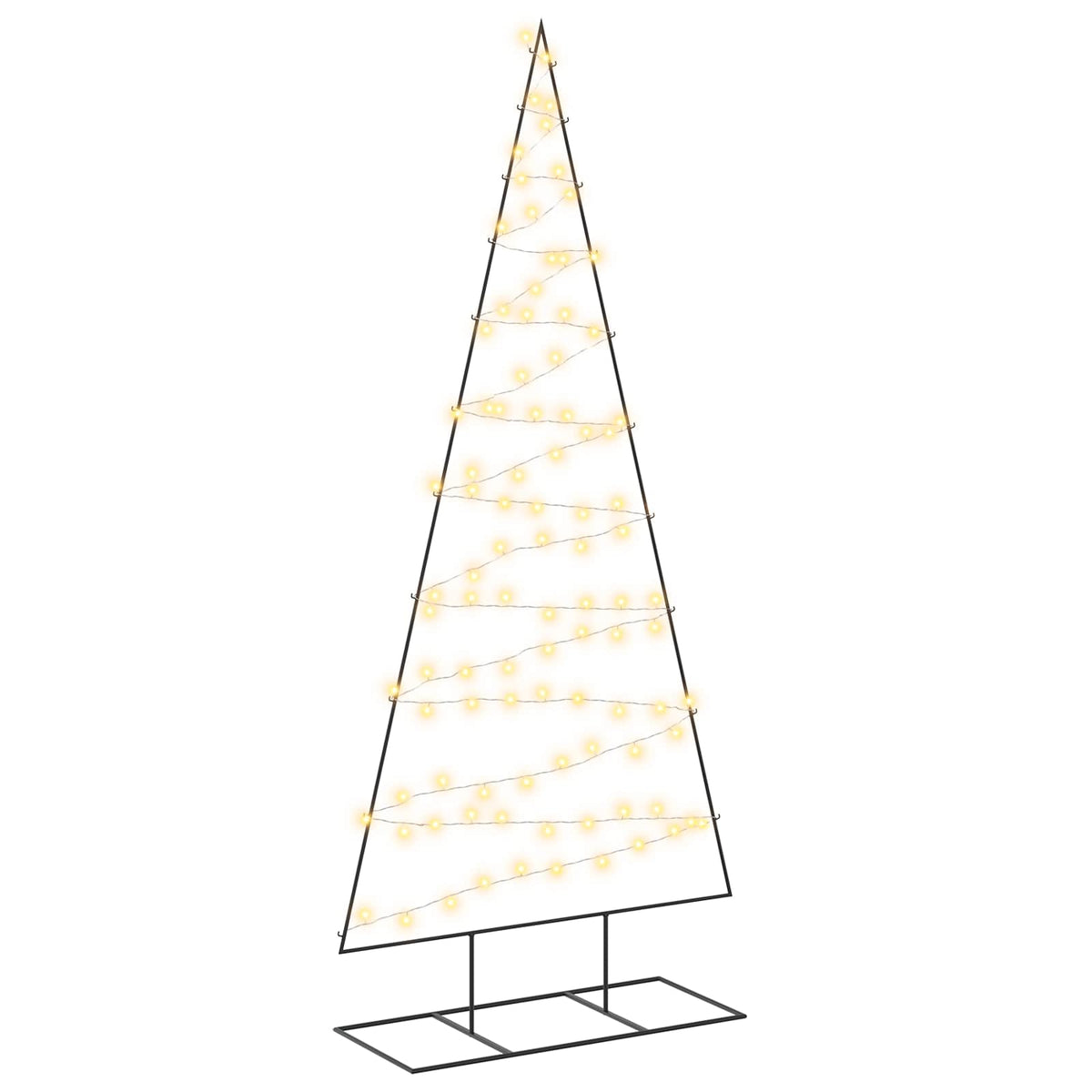 vidaXL Metal Christmas Tree with Stand KUOPIO 210 cm Warm White Steel