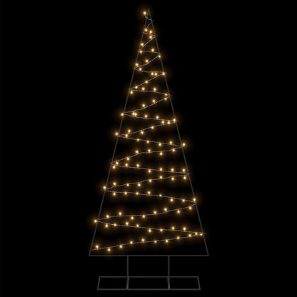 vidaXL Metal Christmas Tree with Stand KUOPIO 210 cm Warm White Steel