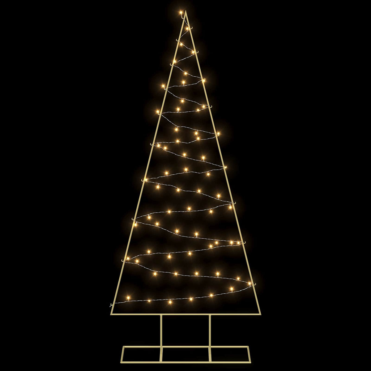 vidaXL Metal Christmas Tree with Stand KUOPIO 180 cm Warm White Steel
