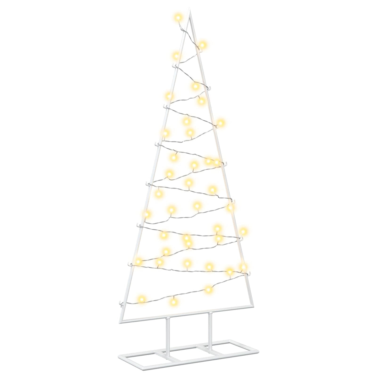vidaXL Metal Christmas Tree with Stand KUOPIO 90 cm Warm White Steel