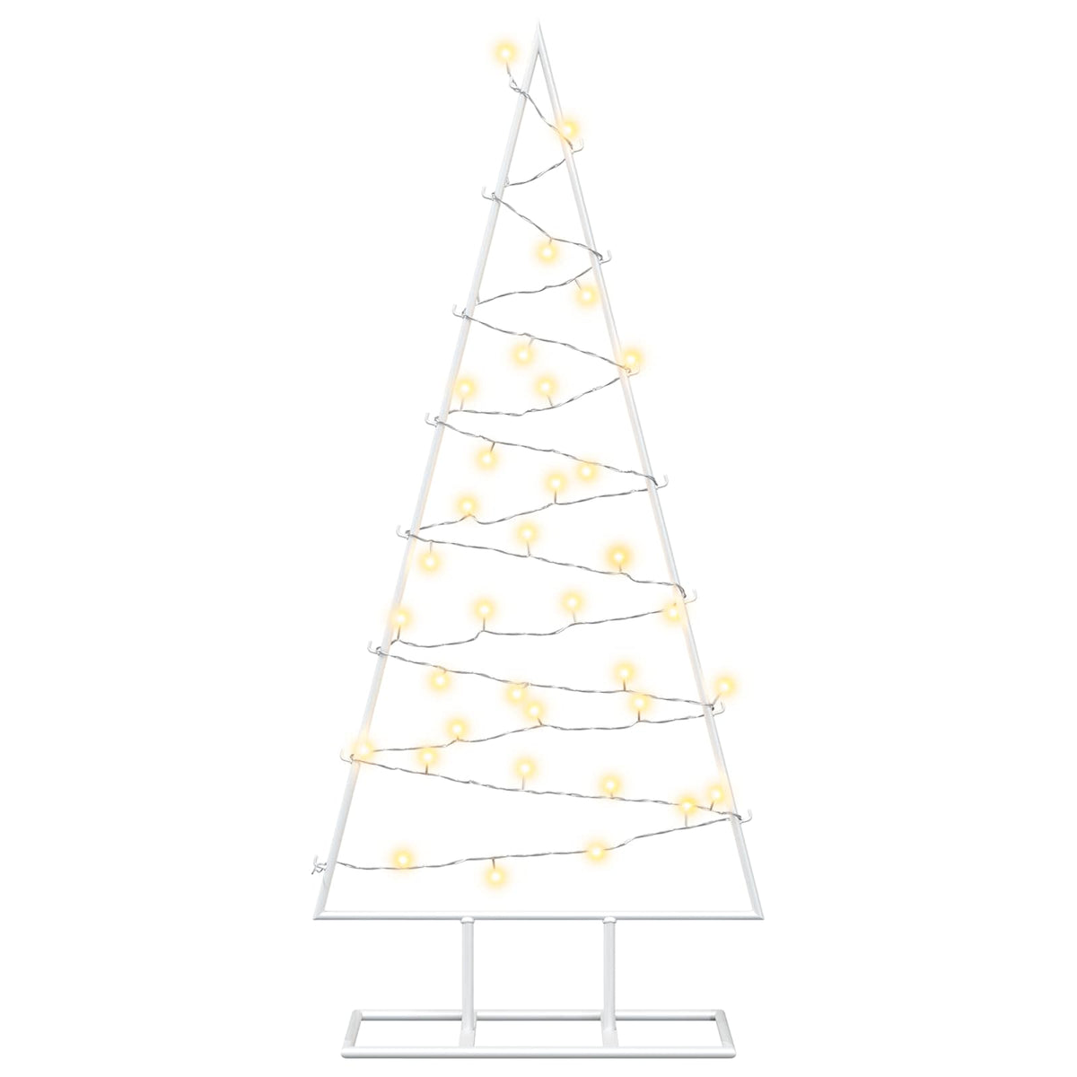 vidaXL Metal Christmas Tree with Stand KUOPIO 90 cm Warm White Steel