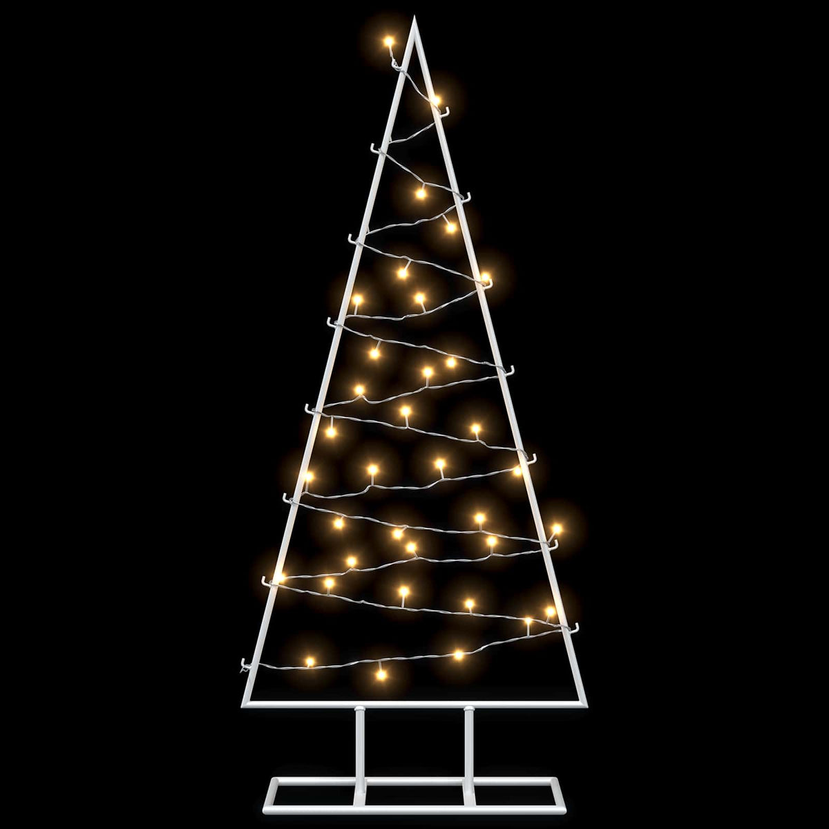 vidaXL Metal Christmas Tree with Stand KUOPIO 90 cm Warm White Steel