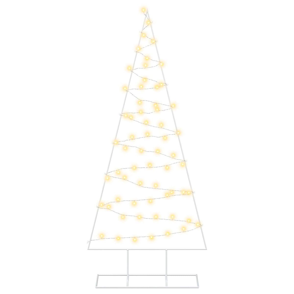 vidaXL Metal Christmas Tree with Stand KUOPIO 180 cm Warm White Steel
