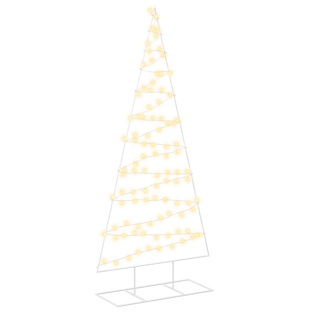 vidaXL Metal Christmas Tree with Stand KUOPIO 210 cm Warm White Steel