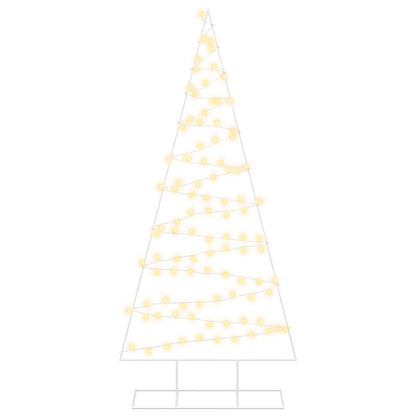 vidaXL Metal Christmas Tree with Stand KUOPIO 210 cm Warm White Steel