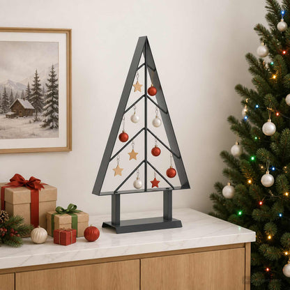 vidaXL Metal Christmas Tree KUOPIO 60 cm Steel Black
