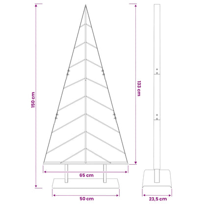 vidaXL Metal Christmas Tree with Stand KUOPIO 150 cm Steel Black