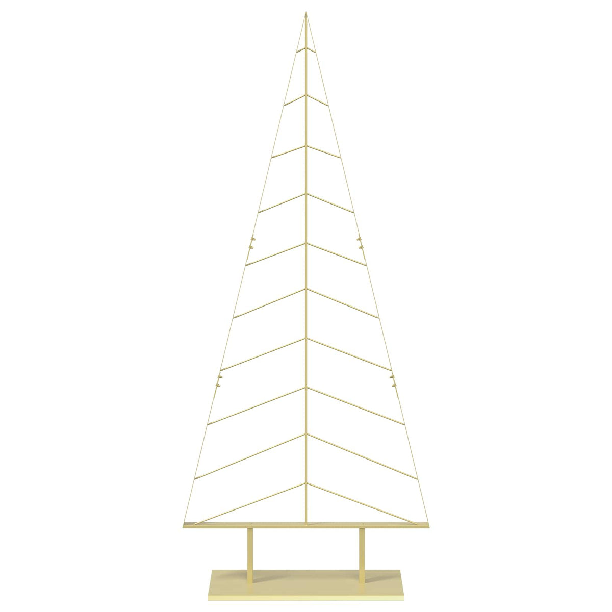 vidaXL Metal Christmas Tree with Stand KUOPIO 210 cm Steel Gold